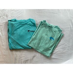 Costa Tee Shirt Lot of Two, Size XL, Blue/Green Casual